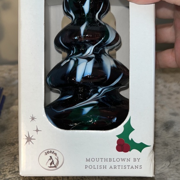 Handblown Polish Xmas Tree Ornament, Peanuts Joy of Christmas & Handmade Reindee - Picture 3 of 8